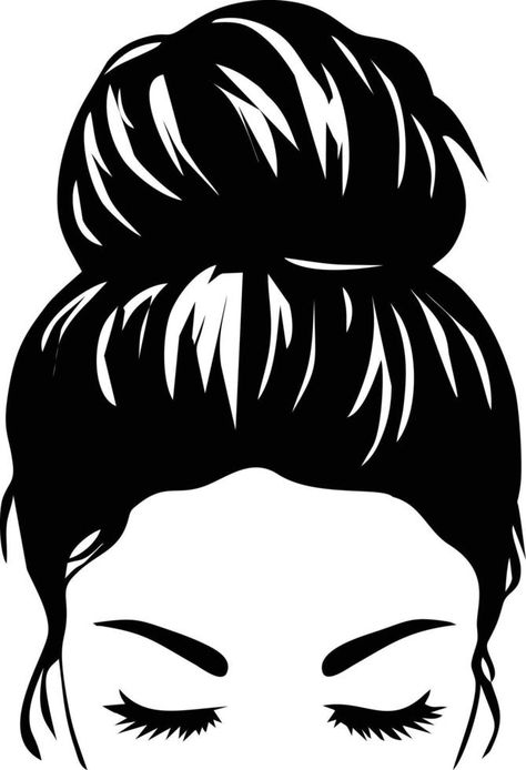 Vector illustration woman hair tied isolated on white background Bun Hairstyles For Women, Prom Hair Styles, Hair Clipart, Messy Bun Hairstyles, Hairstyles For Women, Messy Bun, Prom Hair, Bun Hairstyles, The Go