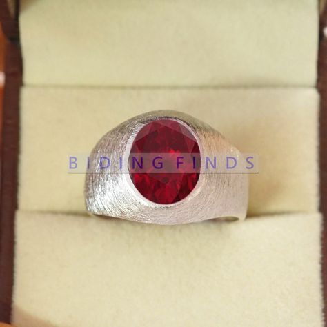 Buy Ruby Ring for Men Handmade Luxury Ring Red Ruby Ring Online in India - Etsy Ruby Ring For Men, Ruby Ring Engagement, Red Ruby Ring, Elegant Rings, Christmas Ring, Luxury Ring, Ruby Engagement Ring, Men Ring, Luxury Rings