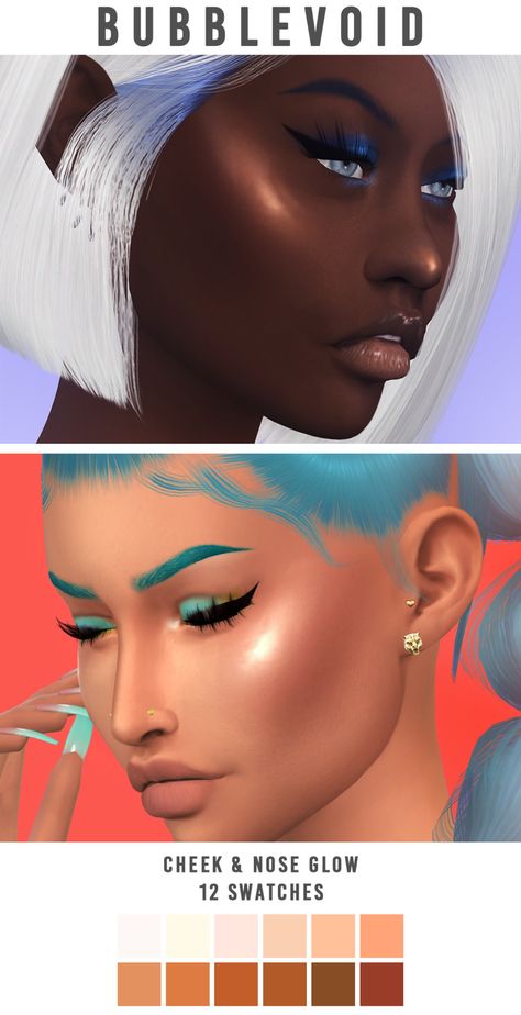 Sims 4 Cc Beauty Marks, Sims 4 Cc Nose Ring, Ts4 Skin, Nose Highlight, Sim4 Cc, Bodysuit Tattoos, Los Sims 4 Mods, Sims 4 Cc Eyes, Clothes Cc