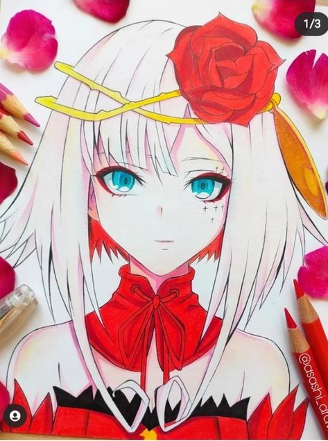 Art Drawing Pencil, Anime Artist, Anime Canvas Art, Drawing Pencil, Anime Canvas, Girl Sketch, Cute Easy Drawings, Color Pencil Art, Color Pencil Drawing