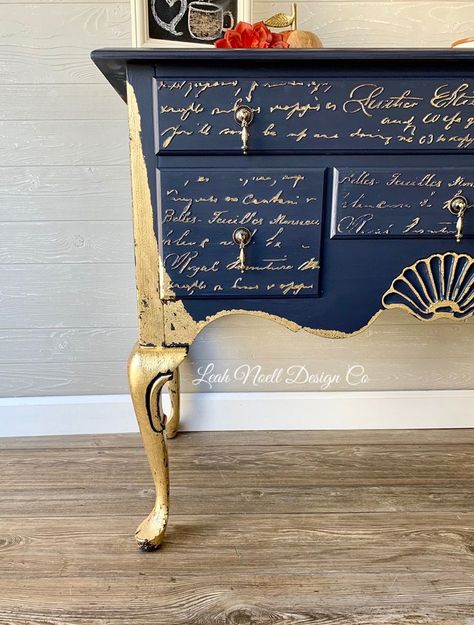 Metallic Gold Furniture Paint, Gold Flake Furniture, Gold Leafing Furniture, Gold Leaf Furniture Ideas, I Do Decorations, Gold Painted Furniture, Floating Nightstand Ideas, Quick Sand, Modern Floating Nightstand