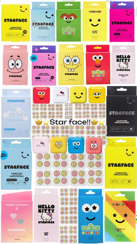 #preppy #starface #pimplepatches Star Face, Shuffles Preppy, Pimple Patches, Sephora Skin Care, Acne Cleansers, Basic Skin Care Routine, Perfect Skin Care Routine, Pretty Skin Care, Skin Care Items