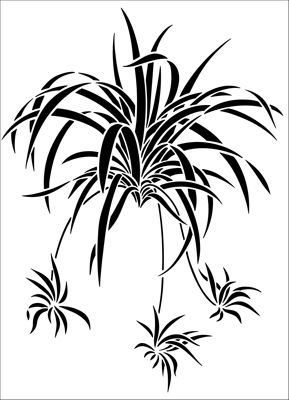 Ro stencils from The Stencil Library. Stencil catalogue quick view page 30. Plant Stencil, Library Garden, Stencils Online, Spider Plant, Garden Room, Range