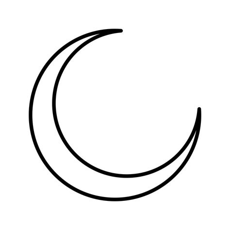 Moon Line Art, Tech Tattoo, Moon Vector, Black Icon, Beautiful Lines, New Moon, Abba, Line Art, Vector Free