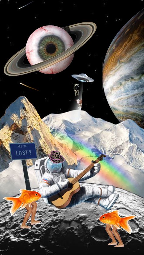 #space #outerspace #trippy #astro #astronomy #astronaut Vintage Futurism, Surreal Collage Art, Alien Aesthetic, Space Space, Surreal Collage, Magazine Collage, Collage Techniques, Energy Art, Astrology Art