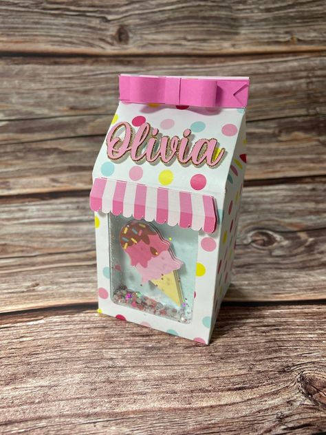 Ice Cream Favor, Chocolate Bar Party Favors, Party Elements, Ice Cream Party Theme, Ice Cream Party Decorations, Box Templates, Ice Cream Birthday Party, Ice Cream Theme, Carnival Theme