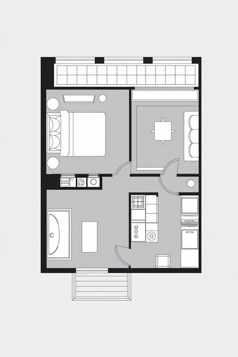 17 Loft Conversion Layout Floor Plans Ideas Small One Bedroom Apartment Ideas, Loft Conversion Layout, One Bedroom Apartment Ideas, Tiny Wet Room, Bedroom Apartment Ideas, Minimalist Studio Apartment, Loft Floor Plans, Luxury Master Suite, Loft Style Apartment