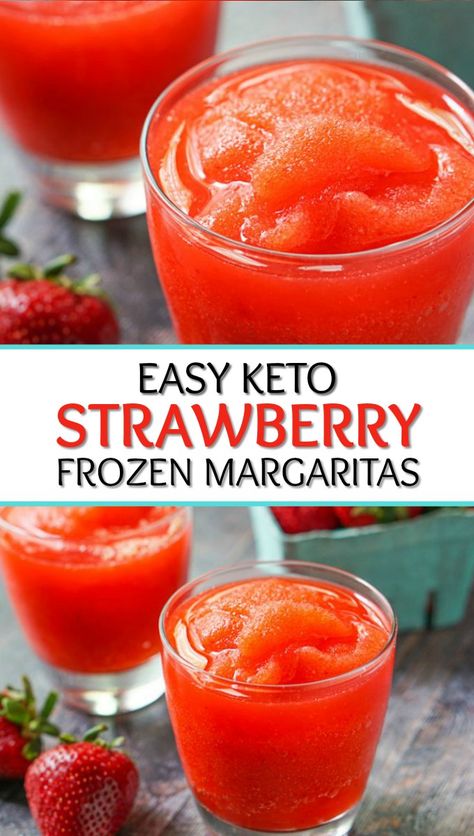 This easy keto strawberry margarita slush recipe is the perfect sugar free drink for the summer. Each margarita slush has only 4.7g net carbs. #sugarfree #margaritas #strawberry #frozenmargarita #slush #cocktail #drinks #keto #Lowcarb #asyrecipe Sugar Free Alcoholic Drinks, Low Carb Margarita Recipe, Margarita Slush, Acholic Drinks, Sugar Free Alcohol, Sugar Free Margarita, Margarita Mix Recipe, Keto Alcohol, Strawberry Margarita Recipe