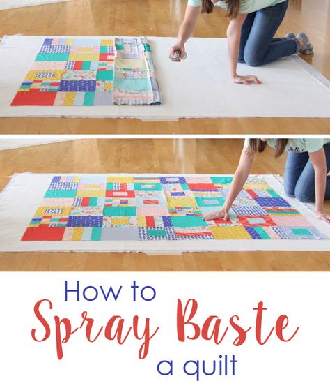 How to Spray Baste a Quilt | Cluck Cluck Sew Basting A Quilt, Diy Quilting, Cluck Cluck Sew, Quilt Binding, Quilts Ideas, Quilting For Beginners, Quilting Techniques, Quilting Tips, Sewing Projects For Beginners