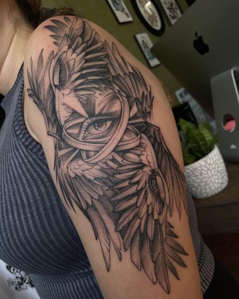 portland-tattoo-shops-marena-wings-tattoo Biblical Accurate Angel Tattoo, Revelations Tattoo, Bible Angel Tattoo, Ophanim Tattoo, Real Angel Tattoo, Geometric Back Tattoo, Edgy Tattoo Ideas, Biblical Angel Tattoo, Cool Christian Tattoos