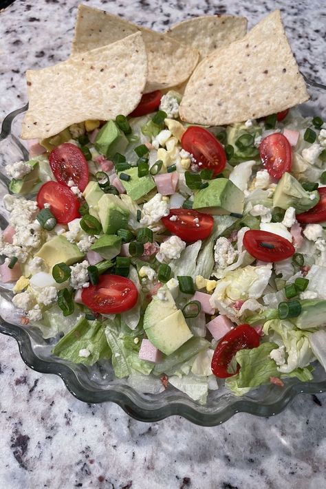 Boiled Egg Avocado, Cobb Salad Dip, Blt Dip Recipe, Mexican Dip Recipes, Salad Dip, Blt Dip, Mexican Dip, Neufchatel Cheese, Mexican Dips