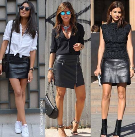 Black Leather Skirt Outfit Summer, Leather Skirt Outfit Summer, Black Leather Mini Skirt Outfit, Black Leather Skirt Outfit, Leather Mini Skirt Outfit, Leather Skirt Outfit, Black Leather Mini Skirt, Look Plus Size, Summer Attire