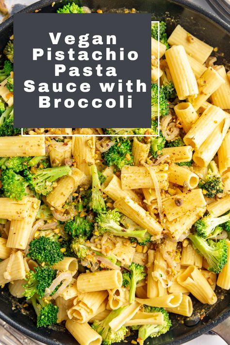 Vegan Pistachio Broccoli Pasta is a tasty dish flavored with shallots, garlic, and pistachios. The Vegan Pistachio Pasta Sauce is light, with a rich nutty flavor. Ready in 30 minutes! #best #plantbased #recipes #bestplantbasedrecipes #plantbasedmealseasy #easy #meals #diet #recipes #plantbaseddietrecipes #veganrecipesdinnerplantbased #veganrecipes #plantbasedmealideas #ideas #plantbasedveganrecipes #plantbasedvegan #healthy Vegan Broccoli Pasta Recipes, Pistachio Pasta, Quick Clean Eating Recipes, Broccoli Sauce, Vegan Pistachio, Salt Free Recipes, Broccoli Pasta Recipe, Plant Based Recipes Dinner, Plantbased Recipes