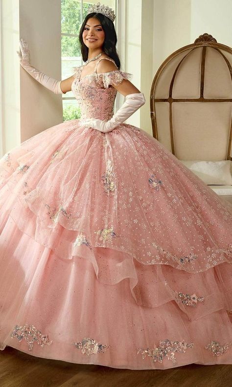 Xv Dresses, Quinceanera Themes Dresses, Pink Sweet 16, Off Shoulder Ball Gown, Quinceñera Dresses, Quinceanera Dresses Pink, Pretty Quinceanera Dresses, Quince Dress, Royal Dresses