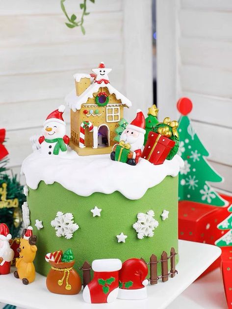 Christmas Birthday Cakes, Christmas Birthday Cake, Reindeer Cake, Cakes Christmas, Reindeer Cakes, Christmas Cake Designs, New Year's Cake, Christmas Cakes, Santa Claus Christmas