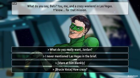 cat shrub : some fake screenshots because this idea has been... Photo Of Earth, Justice League Funny, Young Justice Robin, Batman Love, Batman Green Lantern, Green Lantern Hal Jordan, Hal Jordan, Nasa Photos, Univers Dc