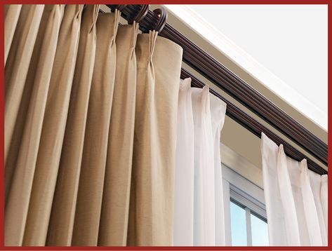 Traverse Rod Curtains, Traverse Curtain Rod, Burlap Shower Curtains, Rod Curtains, Outdoor Curtain Rods, Ottoman Furniture, Curtain Rod Hardware, Curtain Rod Brackets, Double Rod Curtains