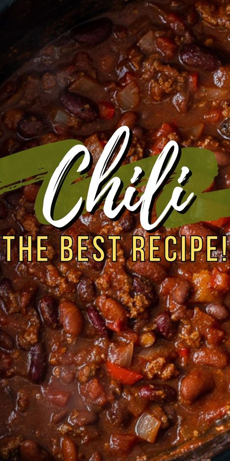 Chili Recipe In Crockpot, Quest Chili Recipe, Best Crockpot Chilli, Chili With Canned Chili Beans, Chili Recipe With Masa Harina, Chilli Without Tomatoes, Great Chili Recipe, Southern Chili Recipe Deep South Dish, The Best Chili On Earth