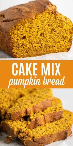 Cake Mix Pumpkin Bread, Cake Mix And Canned Pumpkin, Pumpkin Bread Recipe Easy, Cake Mix Pumpkin, Pumpkin Cake Mix, Easy Pumpkin Bread, Best Cake Mix, Boxed Cake Mixes Recipes, Pumpkin Bread Easy