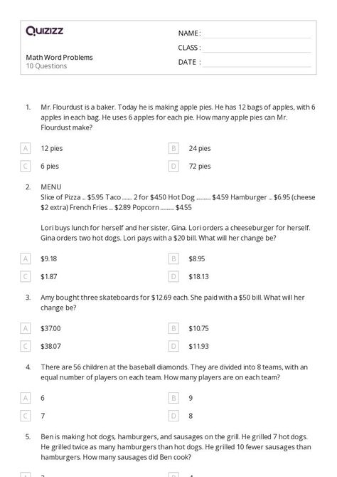 50+ Math Word Problems worksheets for 6th Grade on Quizizz | Free & Printable 6th Grade Math Worksheets, 6th Grade Math Worksheets Free Printable, Grade 6 Math Worksheets, 8th Grade Math Worksheets, Class 6 Maths, Basic Algebra, 6th Grade Worksheets, 5th Grade Worksheets, Close Reading Strategies
