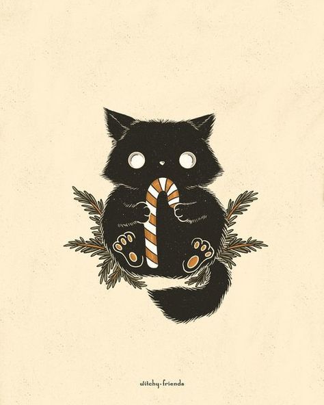 Spooky Valentines, Yule Cat, Witchy Cat, Goth Christmas, Christmas Horror, Spooky Christmas, Gothic Christmas, Creepy Christmas, Dark Christmas