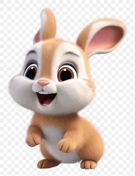 3d Rabbit, Woodland Animals Theme, Animals Cartoon, Cat Background, Cartoon 3d, Cartoon Rabbit, Bunny Figurine, Rabbit Cartoon, Cute Cartoon Animals