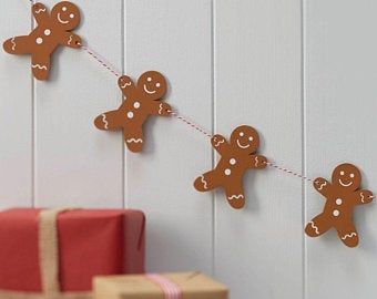 Christmas decor | Etsy UK Gingerbread Man Garland, Felt Gingerbread Man, Festive Baking, Felt Gingerbread, Gingerbread Christmas Tree, Ginger Ray, Wooden Christmas Decorations, Christmas Decorations Garland, Gingerbread Decorations