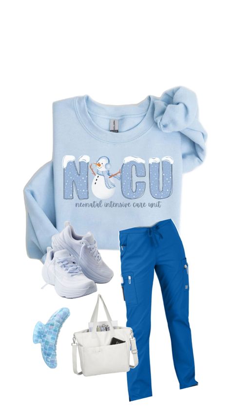 NICU nurse snowman Xmas sweatshirt outfit inspiration Nurse Gear, Nurse Outfit, Neonatal Intensive Care Unit, Nurse Christmas, Nicu Nurse, Sweatshirt Outfit, Nursing Clothes, Christmas Outfit, Outfit Inspirations