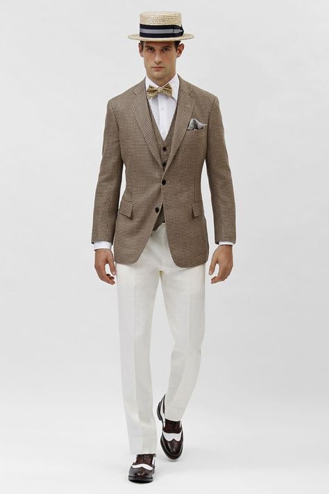 Brooks Brothers Men's RTW Spring 2014 - Slideshow Il Grande Gatsby, 1920s Mens Fashion, Brooks Brothers Men, Gatsby Style, 20s Fashion, Sharp Dressed Man, Mode Masculine, Suit Up, 1920s Fashion