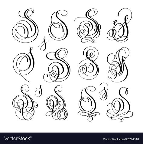 Calligraphy S, Letter S Calligraphy, S Calligraphy, Caligrafia Copperplate, Writing Alphabet, Calligraphy Cursive, Letters Writing, Hand Fonts, Font S