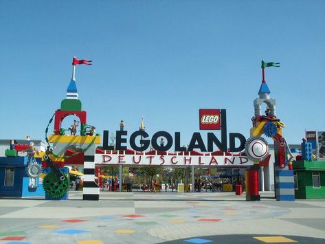 Legoland sign Legoland Germany, Legoland Malaysia, Lego Land, Lego Sculptures, Travel Box, Europe Tours, Salou, Cool Themes, Sea World