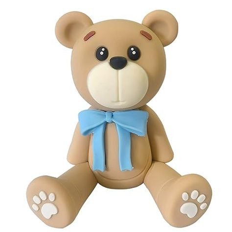 Torte Baby, Teddy Bear Cake Topper, Fondant Teddy Bear, Teddy Bear Cake, Baby Shower Images, Bear Cake Topper, Teddy Bear Cakes, Bear Cake, Fondant Cake Toppers