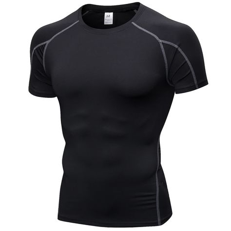 PRICES MAY VARY. ➤【Mens Dry-Fit Shirts 】: Yuerlian short sleeve compression shirt men is made of Smooth and Ultra-Soft Quality Fabric, breathable and sweat-wicking 4-way stretch superior, enable sweat easy for air-dry to prevent clothes sticking to the body, provides extreme comfort.Excellent elasticity and durability shirts are great for all day wear. ➤【Sun Protection & Flatlock Seams】: Men's workout running shirts of sun protection, which can protect your skin from the sun's harmful UV rays. M Compression Shirts, Compression T Shirt, Mens Compression, Fitness Bodybuilding, Compression Shirt, Sport T-shirts, Gym Shirts, Running Shirts, Shorts With Tights