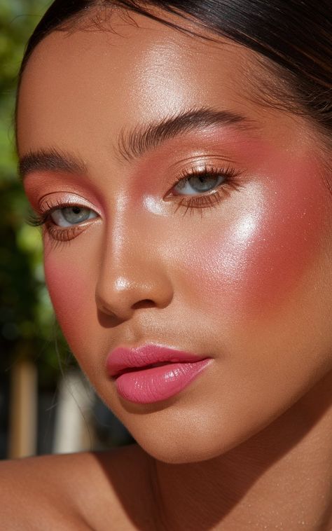 17 Natural Makeup Tips for a Dewy Summer Glow Dewy Summer Makeup, Dewy Makeup Tutorial, Bronze Makeup Look, Sunkissed Makeup, Dewy Makeup Look, Sultry Makeup, Natural Summer Makeup, Bronzer Makeup, Natural Makeup Tips