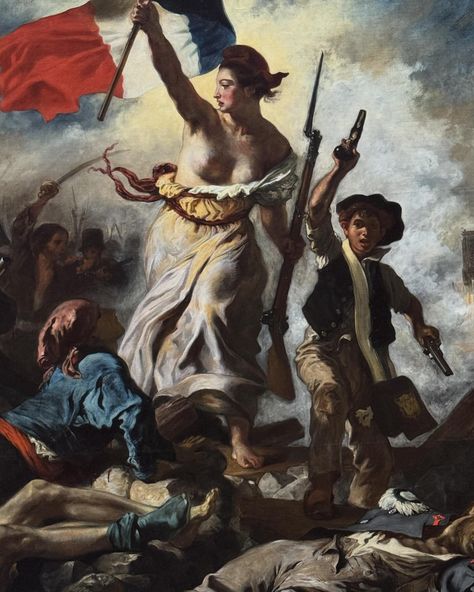 recent art French Revolution Painting, Delacroix Paintings, Liberty Leading The People, Eugène Delacroix, Pre Raphaelite Art, Baroque Painting, Art Details, Art Appliqué, French History