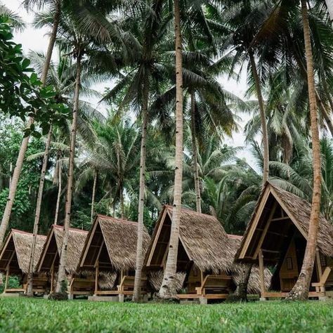 Hut Village, Nipa Hut, Resort Cabins, Hut House, Eco Lodges, Bamboo House Design, Village Resort, Bamboo Architecture, Well Rested