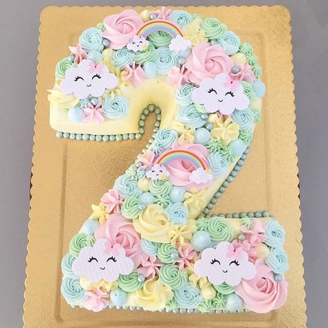 babysharkcake #number cakeonline Number Cake 2, Number 2 Cake, Unicorn Number Cake, Number 2 Cakes, Bug Birthday Cakes, Number Birthday Cakes, Rainbow Themed Birthday Party, Carousel Cake