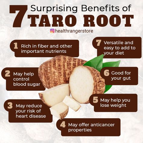 Taro Root Benefits, Taro Benefits, Drinking Recipes, Taro Root, Fitness Facts, Food Charts, Healthier Eating, Eating Clean, Fiber Rich