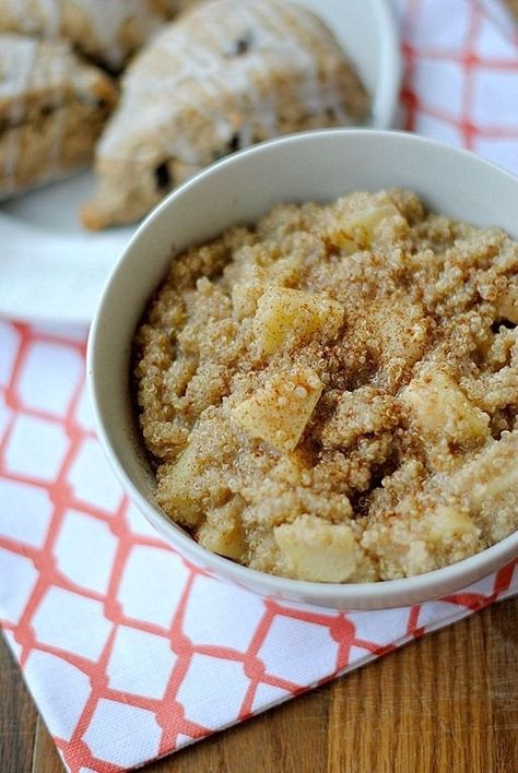 Apple Cinnamon Quinoa, Cinnamon Quinoa, Quinoa Cereal, Breakfast Quinoa, Cinnamon Breakfast, Quinoa Breakfast, Low Fat Recipes, Quinoa Recipes, Apple Cinnamon