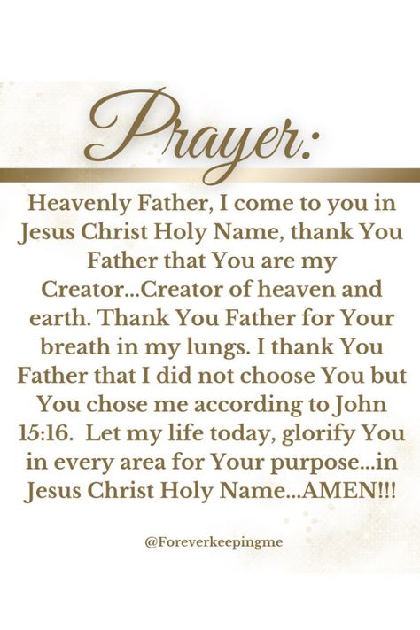 In Jesus' Name...AMEN!!! Heavenly Father Prayer, Prayer Of Thanks, Morning Quotes For Friends, Prayer For Guidance, Everyday Prayers, Names Of Jesus Christ, In Jesus Name, Lifestyle Quotes, Jesus Name