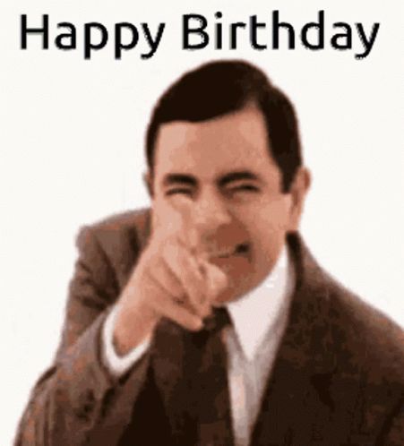 Smile It's Your Birthday, Happy Birthday Man Gif, Happy Birthday Funny Humorous Men, Mr Bean Happy Birthday, Happy Birthday Funny For Him Men, Mr Bean Birthday, Birthday Animated Gif, Birthday Animated, Funny Happy Birthday Pictures