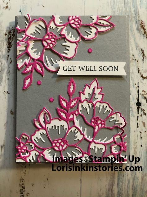 Stampin Up Blossoms In Bloom, Blossoms In Bloom, Poppy Cards, Flower Stamp, Fancy Fold Cards, Stamping Up Cards, My Cousin, Get Well Cards, Get Well Soon