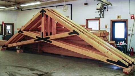 Custom Scissor Trusses: Hand Crafted Timber Work Corrugated Plastic Roofing, Construction Garage, Scissor Truss, Plastic Roofing, Truss Design, Roof Truss Design, Wood Truss, Timber Truss, Timber Frame Construction