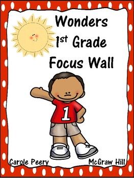 Focus Wall First Grade, Wonders Focus Wall, Wonders First Grade, Reading Wonders, Reading Unit, Focus Wall, Spelling Lists, Essential Questions, Learning Goals