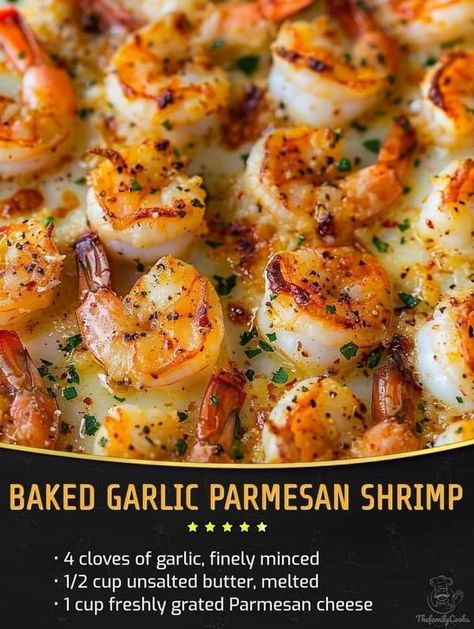 The Pioneer Woman Ree Drummond Community ! | Baked Garlic Parmesan Shrimp | Facebook Parmesan Shrimp, Garlic Parmesan Shrimp, Shrimp Parmesan, Seafood Dish Recipes, Recipes Shrimp, Shrimp Recipes Healthy, Shrimp Dinner, Fast Dinner Recipes, Garlic Butter Shrimp