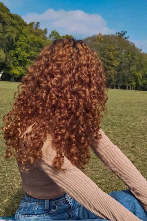 Curly hair styled with caramel tones, adding warmth and vibrant shine to the curls. Curly Caramel Highlights, Caramel Curly Hair, Honey Brown Curls, Brazilian Curls, Warm Caramel Highlights, Honey Highlights, Warm Highlights, Brown Curls, Blonde Curls