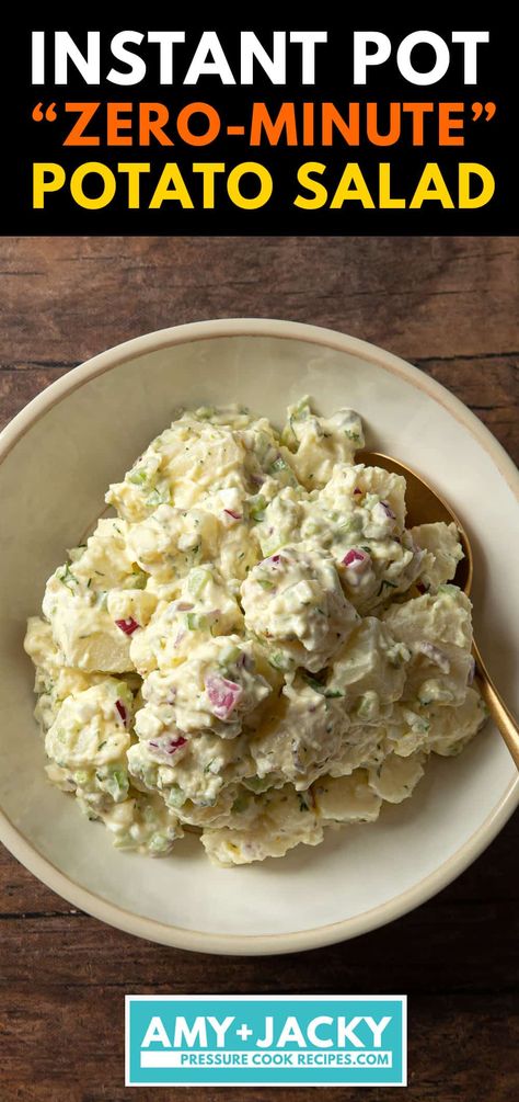 Instant Pot Appetizers, Potato Salad Instant Pot, Instant Pot Potato Salad, Amy Jacky Instant Pot, Instant Pot Recipes Potato Salad, Pressure Cooker Potato Salad, Instapot Potato Salad, Amy Jacky Instant Pot Chicken, Instant Pot Potato Salad With Egg