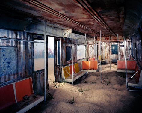 Lori Nix, Photography Artistique, Post Apocalyptic City, Arte Zombie, Model City, Abandoned Train, Room Boxes, Blog Art, Post Apocalypse