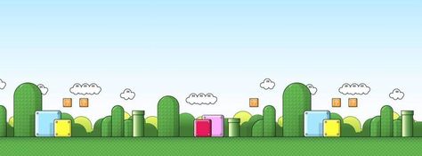 super mario Cover Photos For Twitter, Game Landscape, Cool Facebook Covers, Fb Timeline Cover, Timeline Cover Photos, Cover Photos Facebook, Fb Banner, Mario Game, Photo Facebook