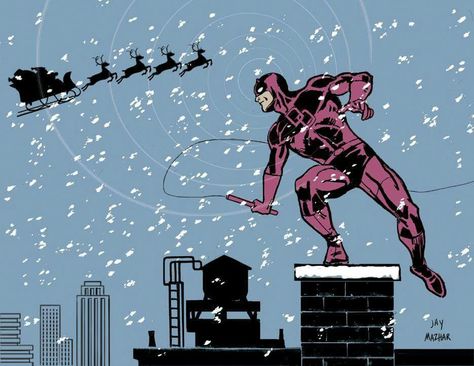 Daredevil Christmas, Daredevil Art, Marvel Daredevil, Merry Christmas Images, Geek Life, Marvel Entertainment, Christmas Images, Marvel Comics, Deadpool